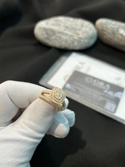 14 Karat Gold Filled, Full moissanites